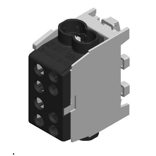 1St. HLAK 35-1/2 M2 schwarz minimodulare Hauptleitungs-Abzweigklemme HLAK 35-1/2 M2 schwarz