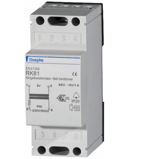 1St. Doepke RK81 Klingeltrafo 8V 1A...