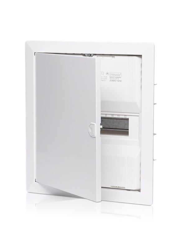 1St. F-Tronic JUMBO12+2 HW/UP Kleinverteiler Jumbo 1-reihig 12+2 Module Steckklemme inkl. Tür aus Metall 7250012 1St. F-Tronic JUMBO12+2 HW/UP Kleinverteiler Jumbo 1-reihig 12+2 Module Steckklemme inkl. Tür aus Metall 7250012