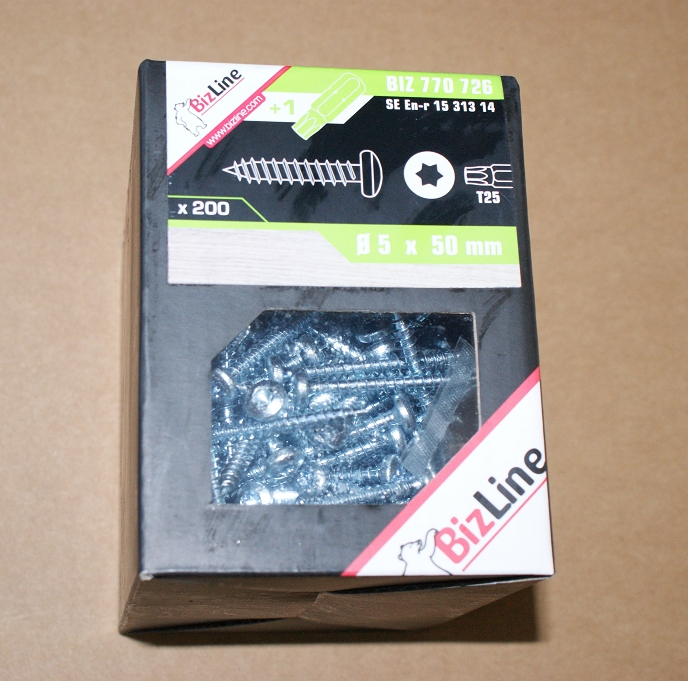 200St. Bizline BIZ 770726 Spanplattenschrauben Torx Rundkopf D: 5x50mm BIZ770726 200St. Bizline BIZ 770726 Spanplattenschrauben Torx Rundkopf D: 5x50mm BIZ770726