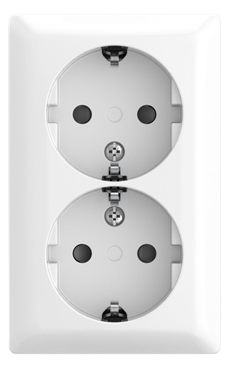 1St. Busch-Jaeger 202 EAPBJ-524 SCHUKO® Doppelsteckdose Safety+ Aufputz alpinweiß 2TKA00005531