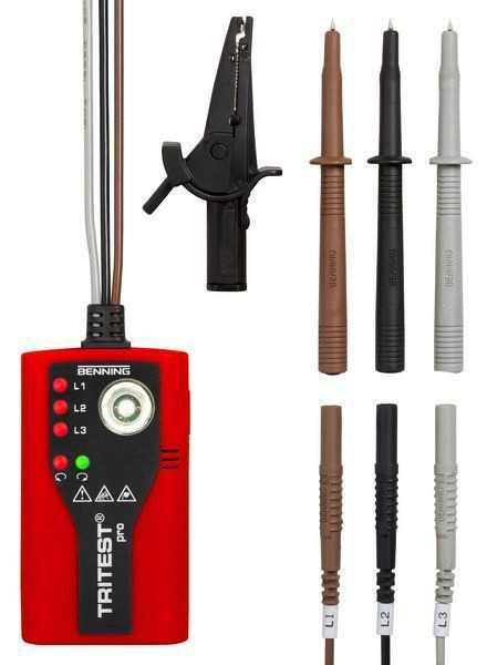 1St. Benning TRITEST pro Drehfeldrichtungsprüfer. Phase. Hochleis