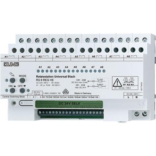 1St. Jung RS8REGHE Relaisstation Universal 8fach REG