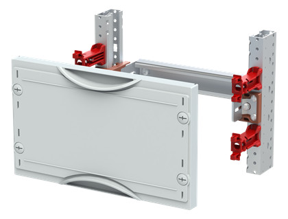 1St. Striebel & John MBF183 Kabelabfangschienen-Modul 1RE / 1FB, CombiLine-Modul, Bausatz lichtgrau 2CPX041822R9999