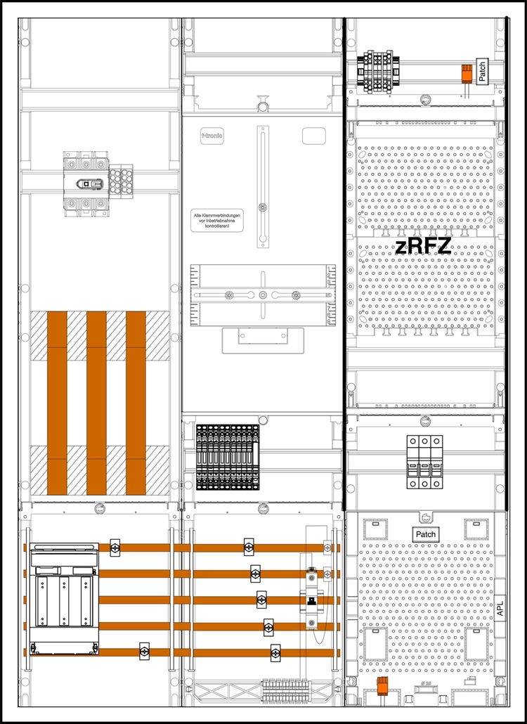 1St. F-Tronic 3HZ731APZW100WEST Wandlerschrank 3.HZ 100A, 3HZ731APZW100WEST,NH-Trenner, Wandlertrennklemme Westnetz 7198050