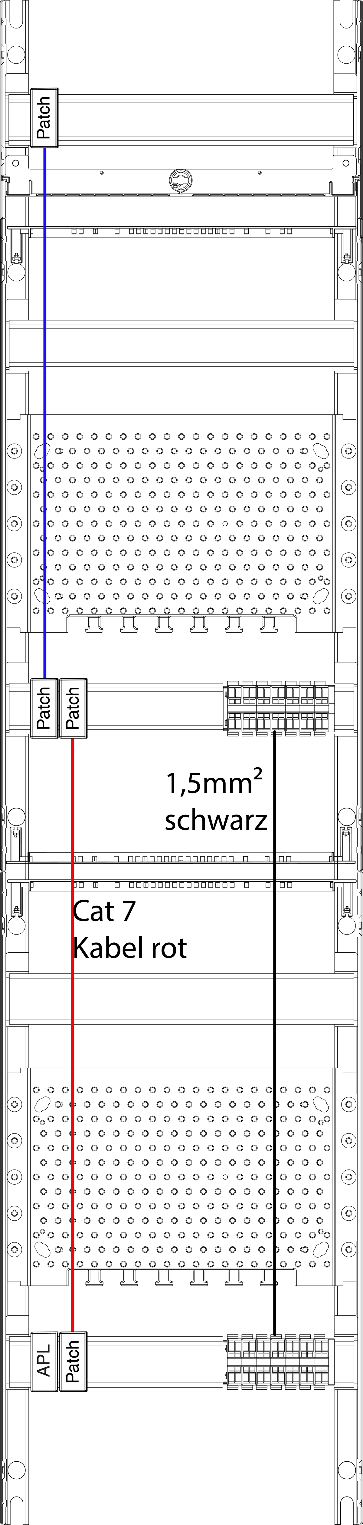 1St. F-Tronic V17APZ-SWM APZ-Feld-SWM, V17APZ-SWM, 1-feldrig, H=1050mm, APZ-Platz, inkl. APL-Set, S1 350 & 550mm 7141632