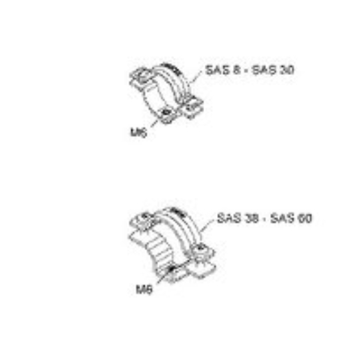 100St. Niedax SAS 12 Schraubabstandschelle, für Kabel- 11-13 SAS12