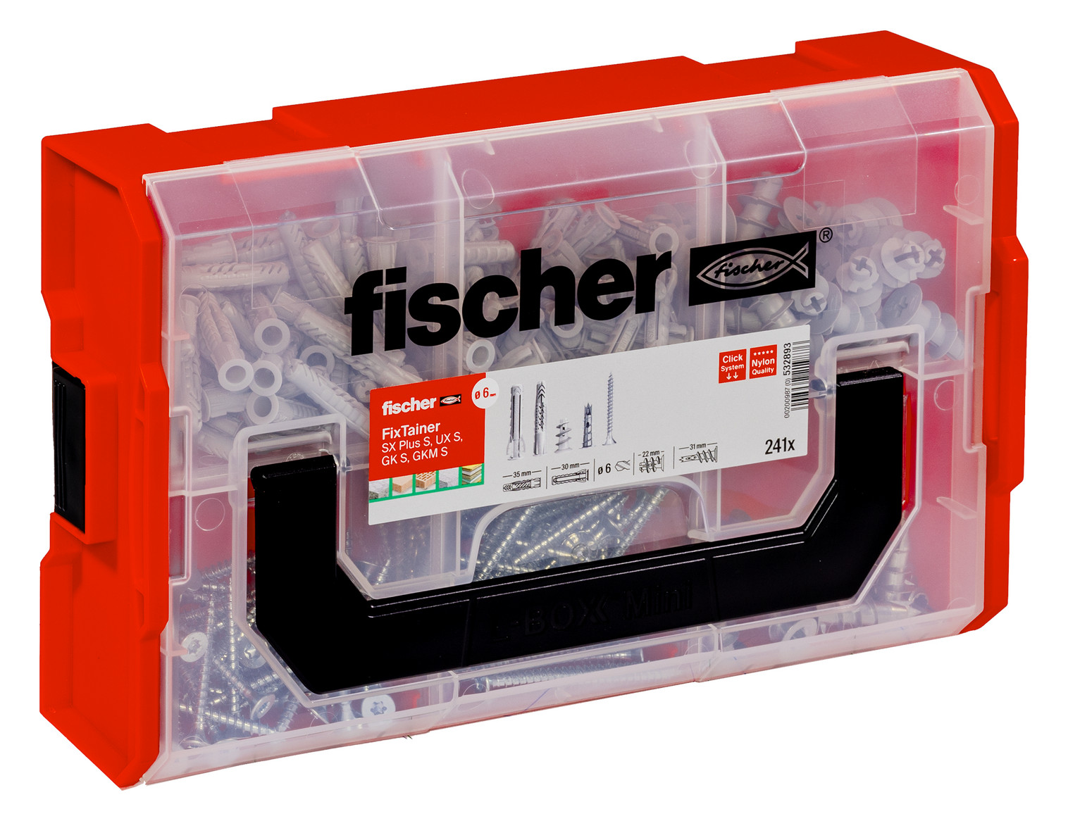 1St. FISCHER FIXtainer - Hält-All FIXtainer - Hält-Alles-Box,Inhalt:1Stück 1St. Fischer FIXtainer - Hält-All FIXtainer - Hält-Alles-Box