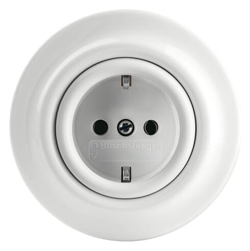 1St. Busch-Jaeger 20 EUJ-64 SCHUKO Unterputz-Steckdose Steckdosen studioweiß...