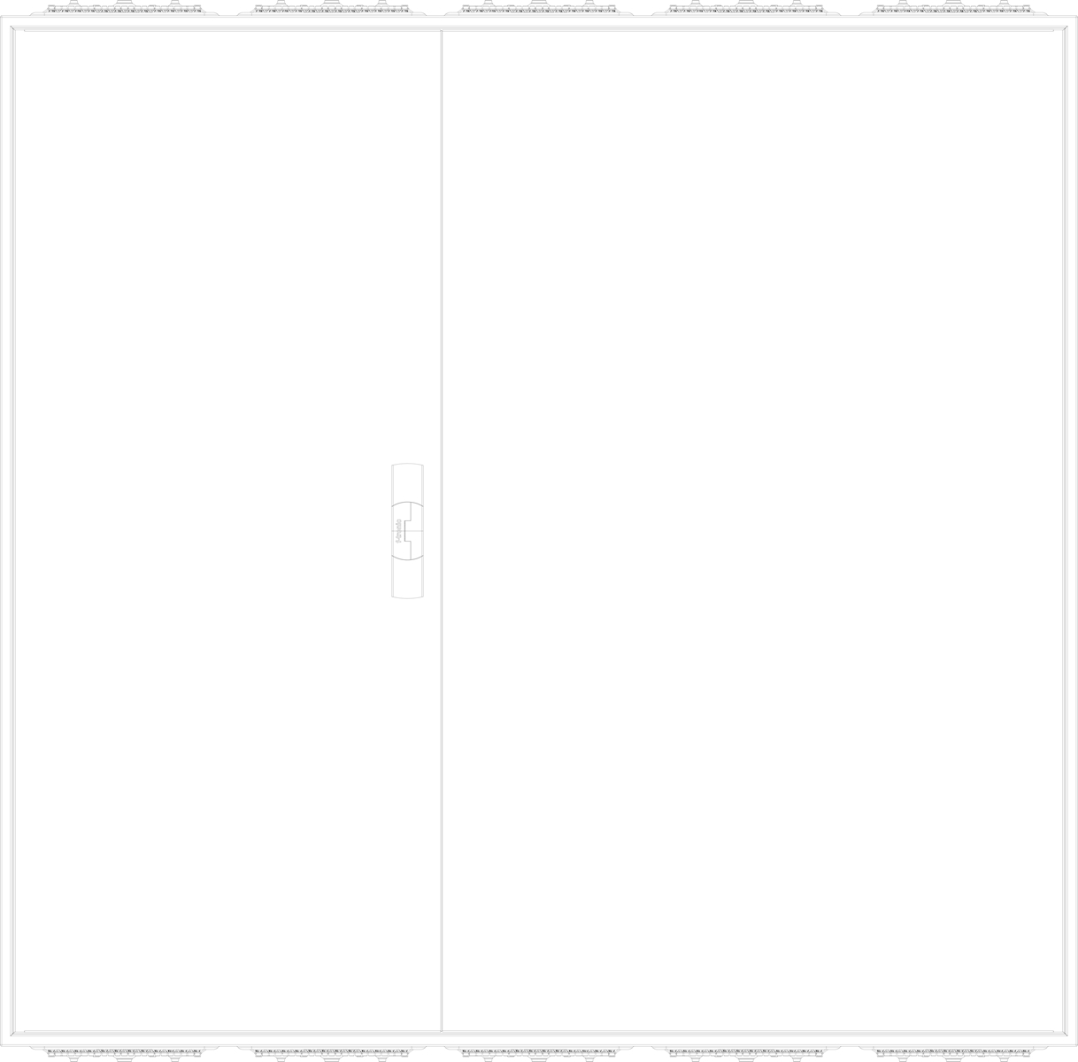 1St. F-Tronic ZA125 Leergehäuse ZA125, IP31/IP43, H=1250mm, B=1300mm 7120515