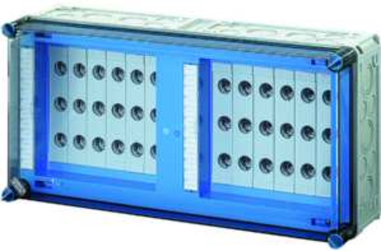 1St. Hensel Mi 3435 Mi-Sicherungsgehäuse, 12x3x63A, D02, E18 auf Sammelschiene 250 A, 5polig 2000628 Mi3435