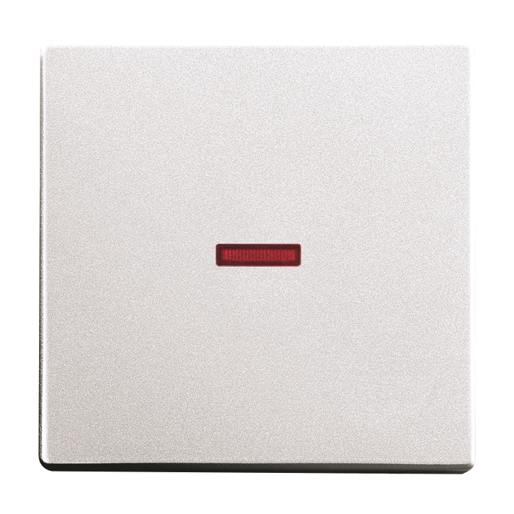 1St. Busch-Jaeger 1789-83 Wippe für Kontrollschalter mit kleiner roter Kalotte Busch-axcent alusilber