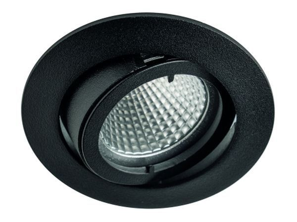 1St. Rutec ALU55372-M ALU Druckguss Einbaustrahler ohne Sprengring Schwenkbar für MR-16 sw-matt