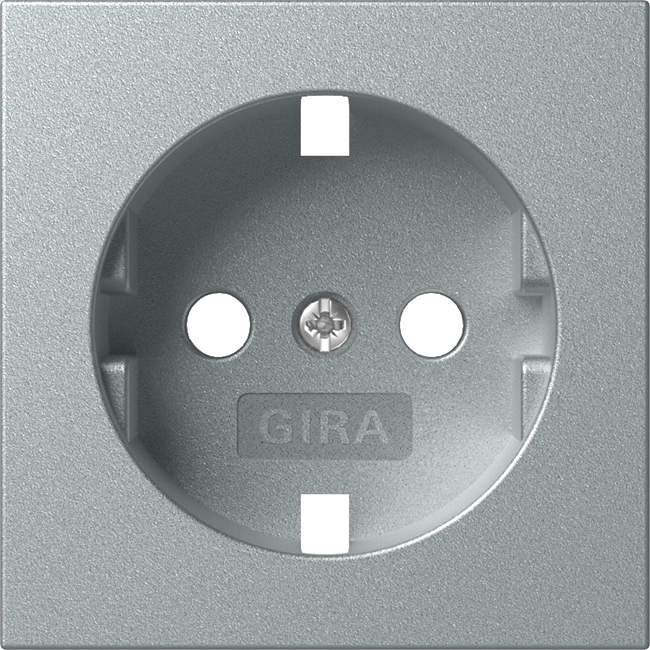 1St. Gira 492026 Abdeckung für Steckdose 16A 250V, Aluminium