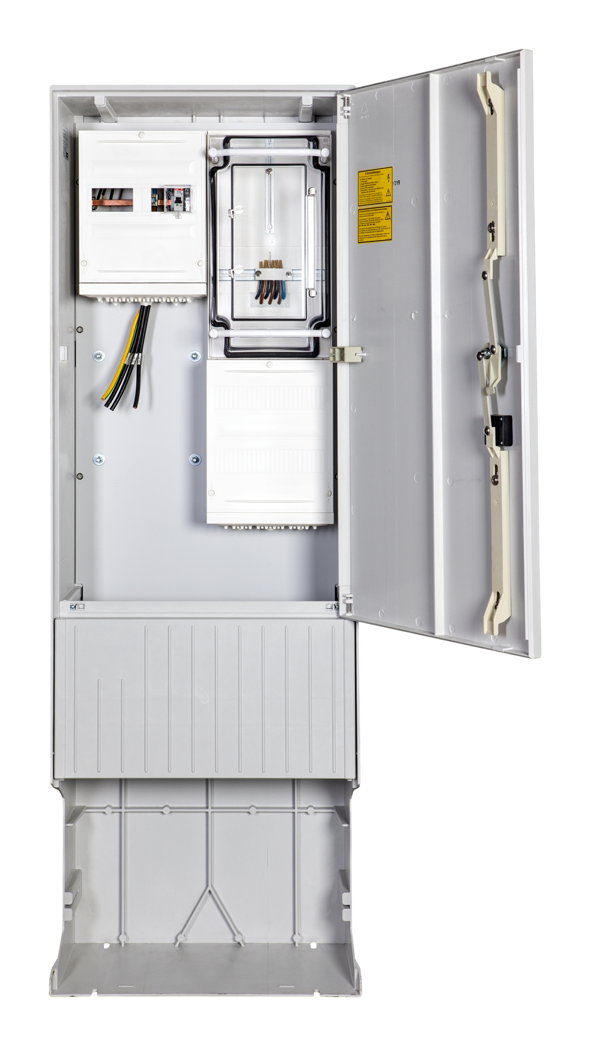 1St. F-Tronic ZSA172-2-ZK-TSG-HT Zähleranschlusssäule 2-feldrig, H=1710mm, 3.HZ, Haube mit Tür, ZSA172-2-ZK-TSG-HT 7160024
