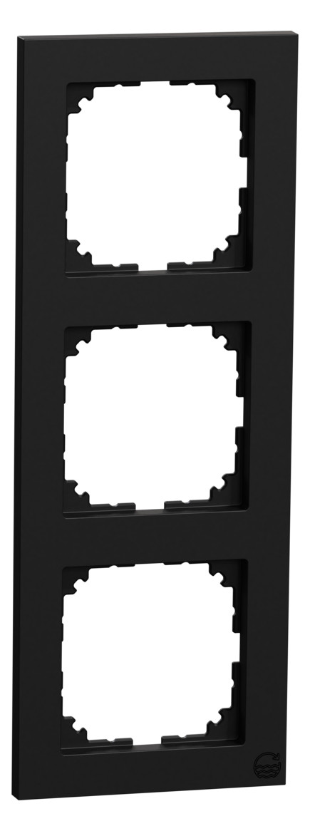 1St. Merten MEG4030-3603 M-Pure-Rahmen, 3fach, schwarz matt, M-Pure Ocean Plastic 1St. Merten MEG4030-3603 M-Pure-Rahmen, 3fach, schwarz matt, M-Pure Ocean Plastic