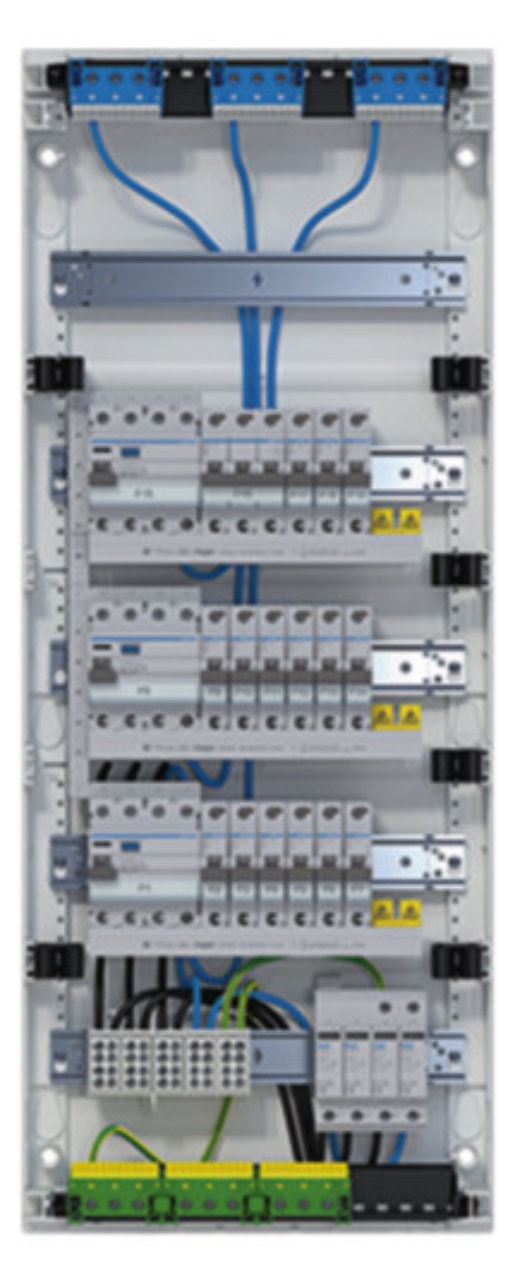 1St. Hager VA60BV1 Kleinv.,volta,APV,5x12PLE,IP30,bestückt