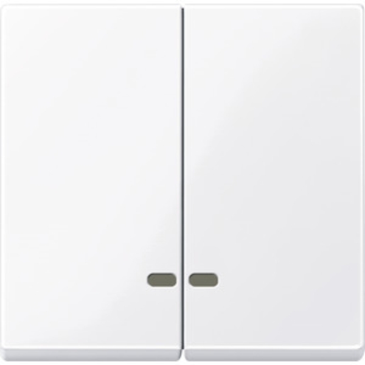 1St. Merten MEG3420-0325 Doppelwippe mit Kontrollfenster, aktivweiß glänzend, System M