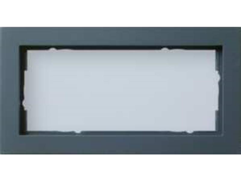 1St. Gira 100223 Abdeckrahmen 2fach ohne Mittelsteg Gira E2 Anthrazit