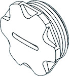 1St. Kleinhuis 514M50 Verschlussschraube, M50, Kunststoff PS, RAL 7035, lichtgrau