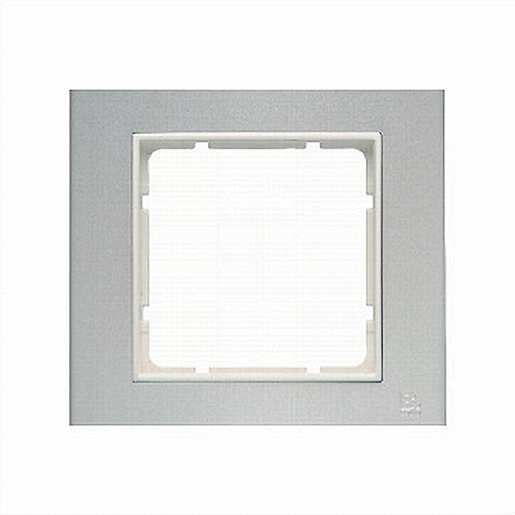 1St. Berker 10113904 Rahmen 1fach B.3 Alu/polarweiß matt Aluminium eloxiert