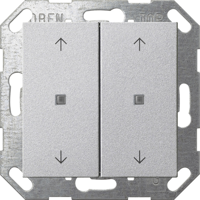 1St. Gira 517426 KNX Taster Wippe 2f Pfeile System 55 F Alu