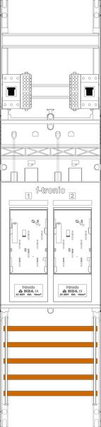 1St. F-Tronic E16LDS-HSP Zählerfeld E16LDS-HSP,H=1050mm, 1-feldrig, 2-eHZ lange Kabel, mit DS, 2 HSP 7141211