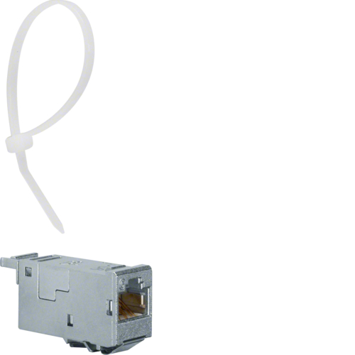 1St. Hager VZ314RJ RJ45 Modul (E-Dat) universal C6 ISO A 10GBit Ethernet (IEEE 802.3an) 180°