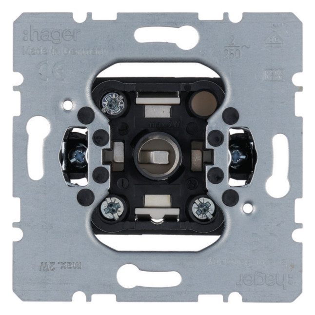 1St. Hager WDE5101 Drucktaster und Lichtsignal E10 UP 2A