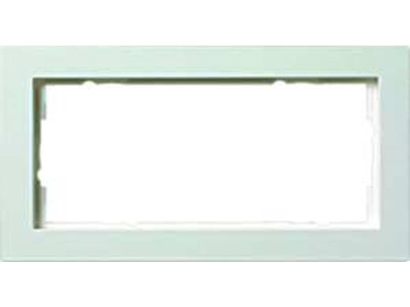 1St. Gira 100222 Abdeckrahmen 2fach ohne Mittelsteg Gira E2 Reinweiß matt