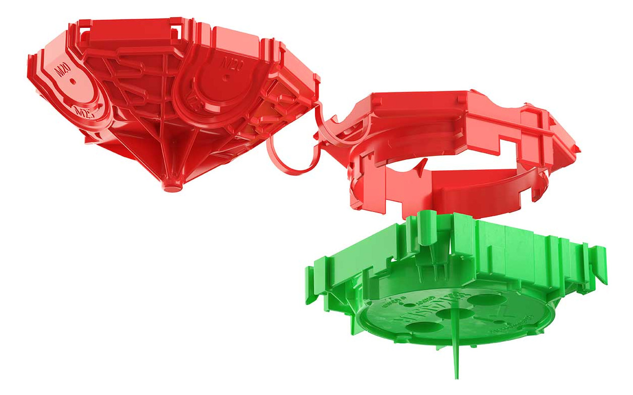 1St. Kaiser 1249-11 Betonbau, B1 Deckendose 45 2-teilig