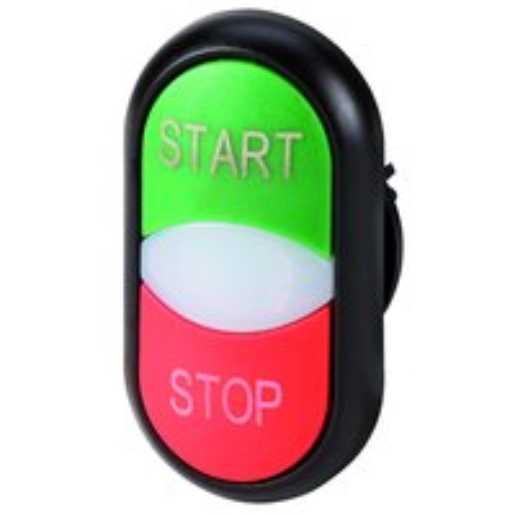 1St. Eaton M22-DDL-WS-GB1/GB0 216708 Doppeldrucktaste, + Leuchtmelder M22DDLWSGB1GB0