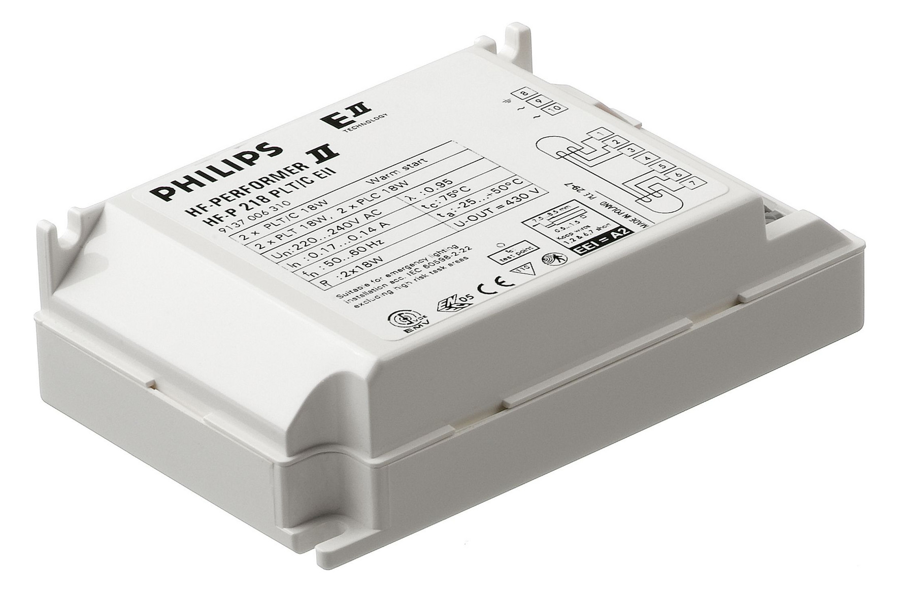 1St. Philips HF-P 2 22-42 PL-T/C/ Ballast - HF-PERFORMER EII für PL-T/C/R/