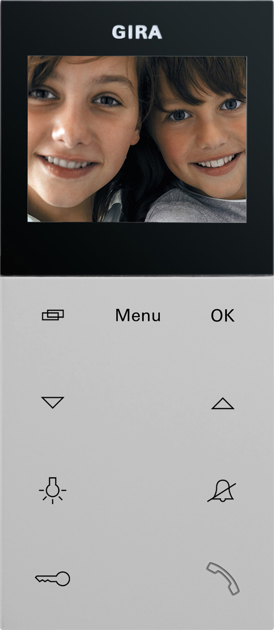 1St. Gira 1239015 Wohnungsstation Video AP Plus System 55 Grau m