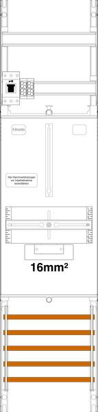 1St. F-Tronic Z1B-16-HSS Zählerfeld Z1B-16-HSS,H=1050mm, 1-feldrig, 1-3.HZ 16mm², 1 HSS 7141407