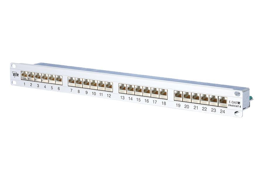 1St. BTR 130855-E E-DATC6 24X8(8) 1HE LSA Cat.6 silber eloxiert...