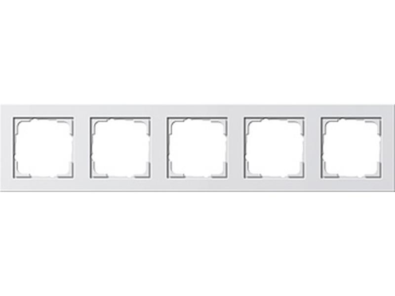 1St. Gira 021522 Abdeckrahmen 5fach Gira E2 Reinweiß matt