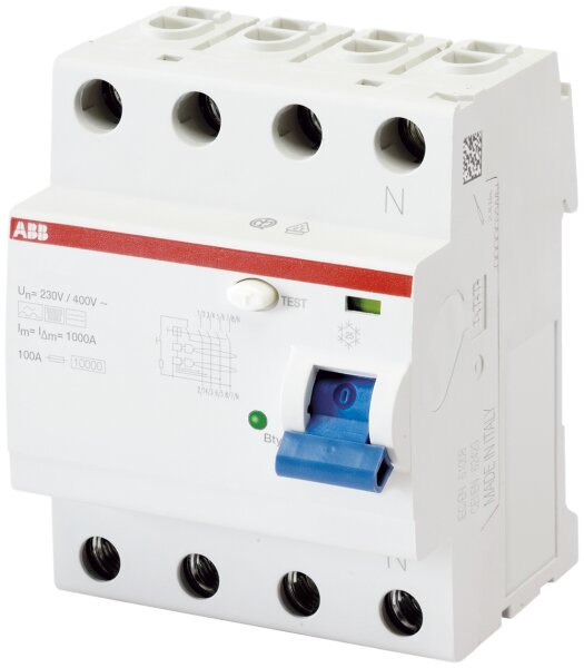 1St. ABB F204 B-40/0,3 FI-Schutzschalter Typ B 4P,40A,300mA,kurzzeitverz.,3kA,4TE 2CSF204592R3400