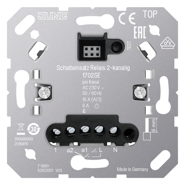 1St. Jung 1702SE Schalteinsatz Relais 2-kanalig 1702SE