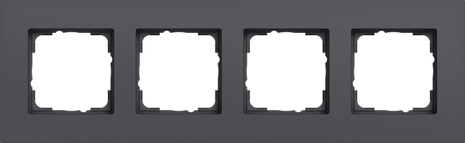 1St. Gira 0214408 Abdeckrahmen 4f Gira Esprit aluminium anthrazit matt