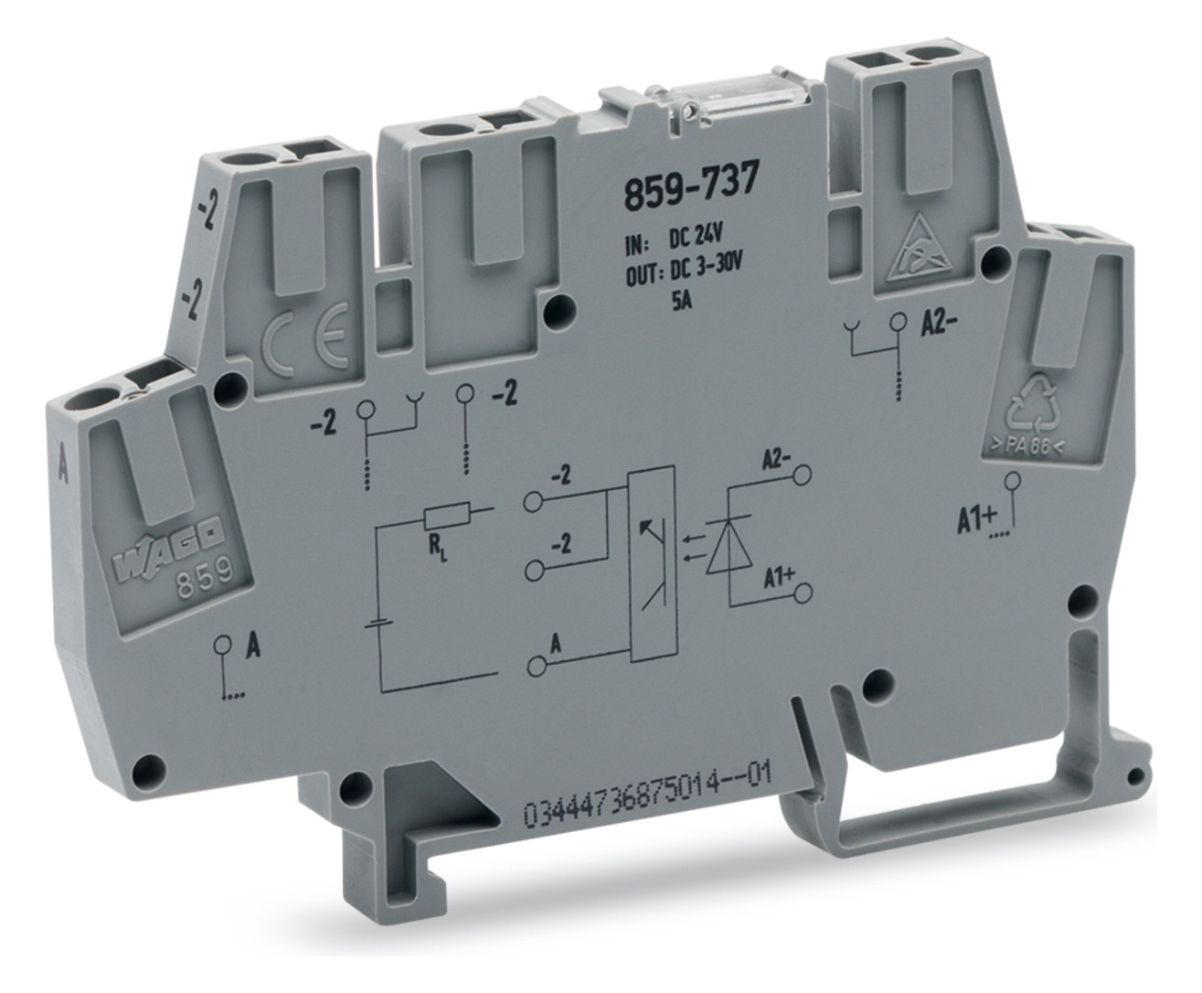 100St. Wago 859-737 Optokopplermodul Eingangsnennspannung DC