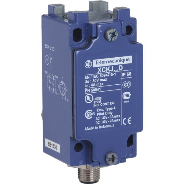 1St. Schneider Electric ZCKJ1D ZCKJ-Pos.sch.geh., Monoblockgehäuse, 1Ö+1S, Sprungf., M12