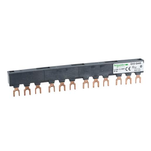 1St. Schneider Electric GV2G445 Drehstrom-Sammelschienensystem, 63A, 4Abgangsstellen, 45mm Abstand