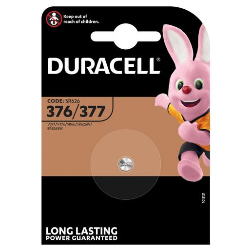 1St. Duracell Batterie Silberoxid D377 062986 1,55V SR66 28mAh 1er Blister