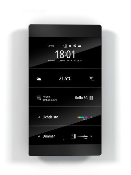 1St. ENERTEX 1177-01-sw Enertex MeTa2 KNX Premium, schwarz elox