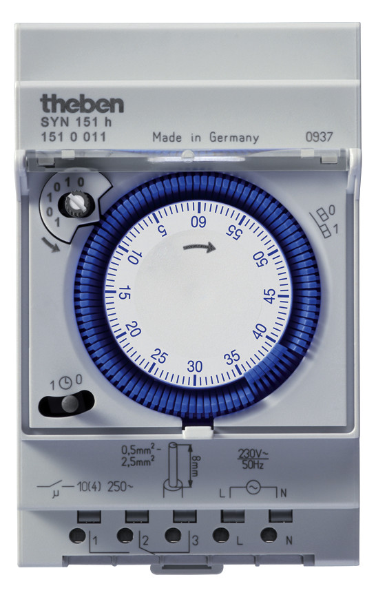 1St. Theben SYN 151 h Reiheneinbau-Zeitschaltuhr 60 Min., Segm