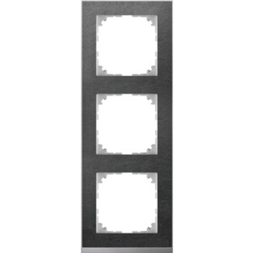1St. Merten MEG4030-3669 M-Pure Decor-Rahmen, 3fach, Schiefer/aluminium, M-Pure Decor