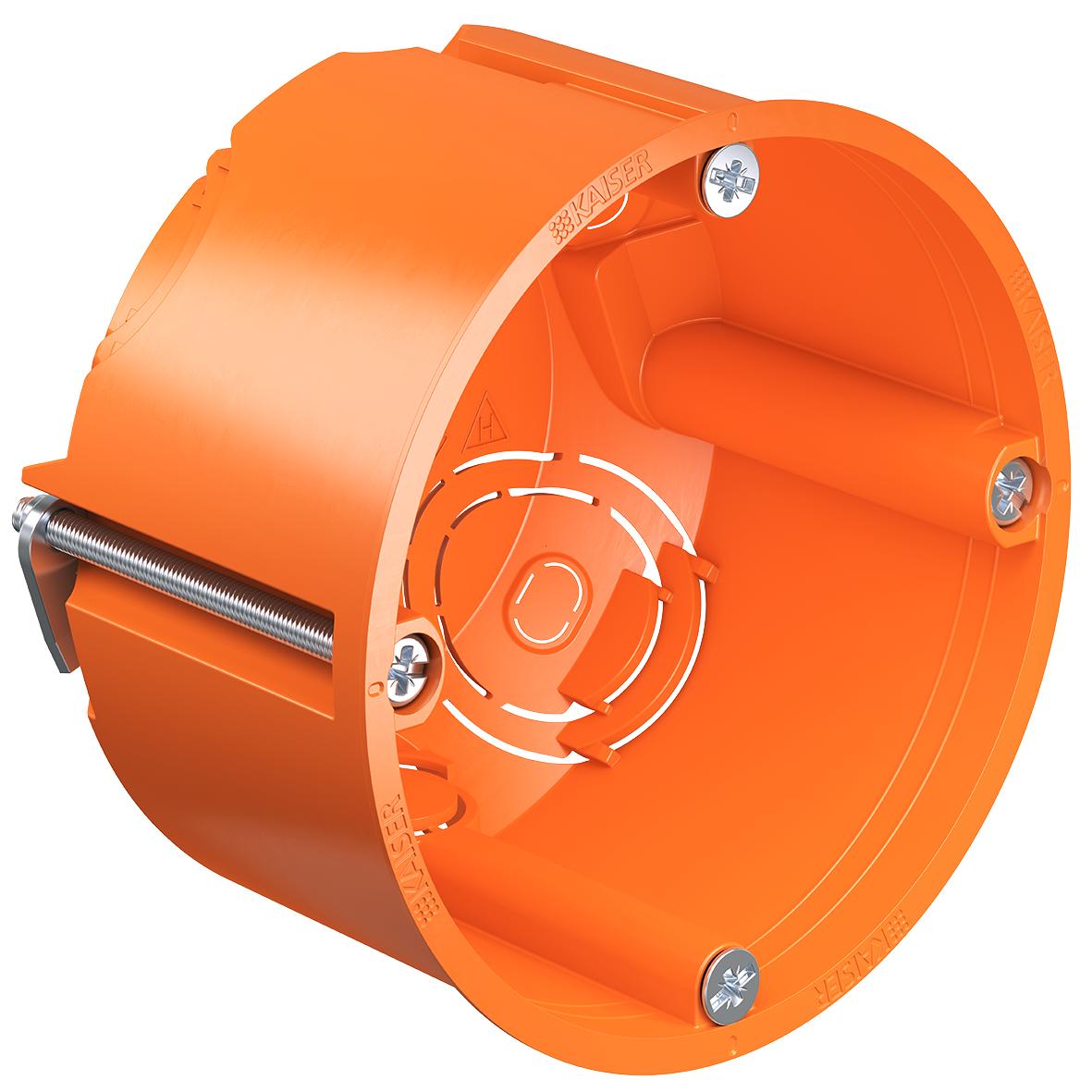 25St. Kaiser 9063-02 Hohlwand Gerätedose O-range 48mm tief * flach 48 Hohlwandschalterdose Nachfolger zu 9063-01