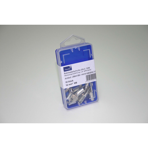 1Pk = 10 Stück Rohrkabelschuh 16 mm² M8 verzinnt