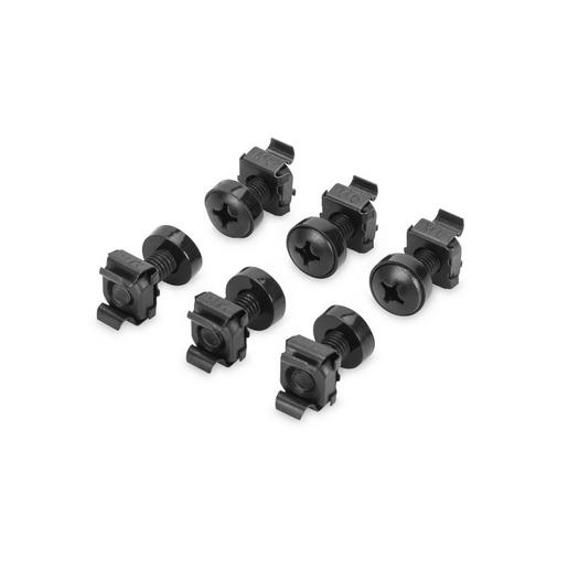 1St. M6 Installationsschrauben-Set (Käfigmutter, Schraube, Scheibe) (PE=1 Karton = 50 Sets) schwarz